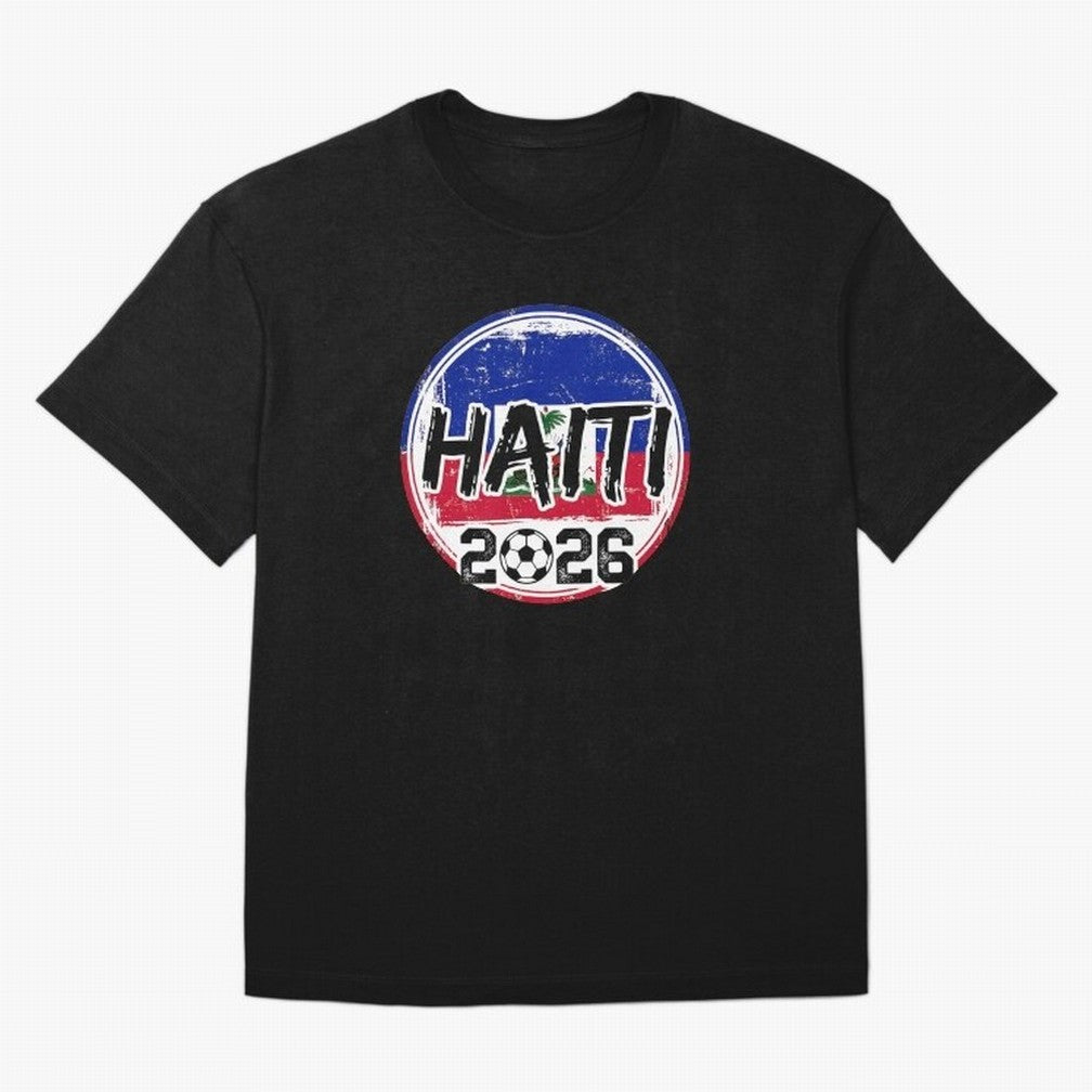 Haiti World Cup 2026 Soccer Fan Game Day T-Shirt_86605887 Oversized T-Shirt Bring Supporter Culture to FIFA World Cup 2026 Spirit, Celebrating England, France and Netherlands, Mbappe and Neymar, Match Day Excitement, Supporter Culture, Golden Goals