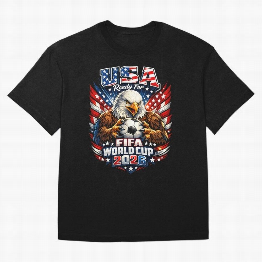Soccer Pride Design For American Football Fans USA FIFA World Cup 2026 Oversized T-Shirt Feel the Heartbeat of FIFA World Cup 2026 USA Canada Mexico Celebrating Messi, Neymar and Mbappe, Portugal Energy, Fan Favorite Moments, National Team Passion,