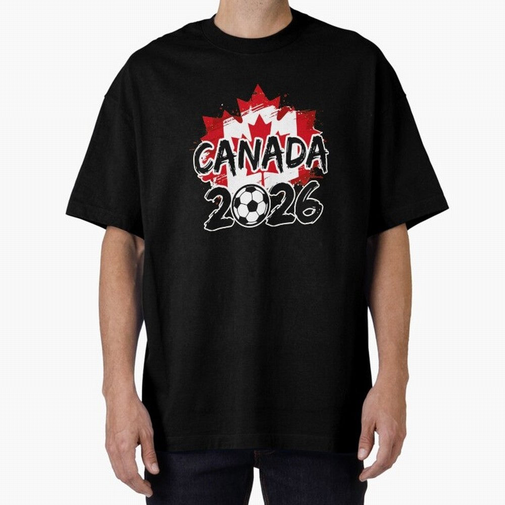 Canada World Cup 2026 Soccer Fan Game Day T-Shirt_86605883 Oversized T-Shirt Celebrate the Stars of FIFA World Cup 2026 USA Canada Mexico Spirit, Centered on Argentina and Brazil, Neymar, Soccer Culture, Superstar Moments, National Team Dreams and
