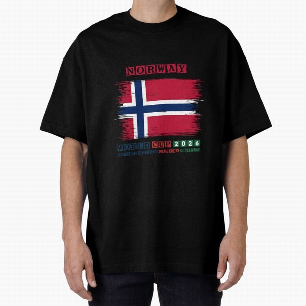 NORWAY WORLD CUP 2026 Oversized T-Shirt Represent Football Lovers during FIFA World Cup 2026 for Fans of CR7 and Netherlands, Bringing Fan Favorite Moments, National Team Passion, Big Match Drama and Soccer History; Made for Collectors Who Enjoy