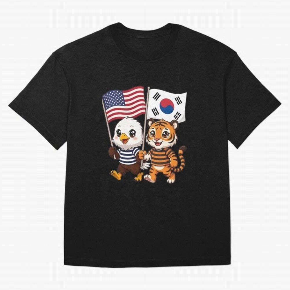 The American eagle and its friend the South Korean tiger Oversized T-Shirt Step into FIFA World Cup 2026 Spirit, Built around Brazil, CR7, Classic Soccer Heritage, Championship Pressure, Fan Loyalty and International Pride; Great for Supporters Who