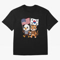 The American eagle and its friend the South Korean tiger Oversized T-Shirt Step into FIFA World Cup 2026 Spirit, Built around Brazil, CR7, Classic Soccer Heritage, Championship Pressure, Fan Loyalty and International Pride; Great for Supporters Who