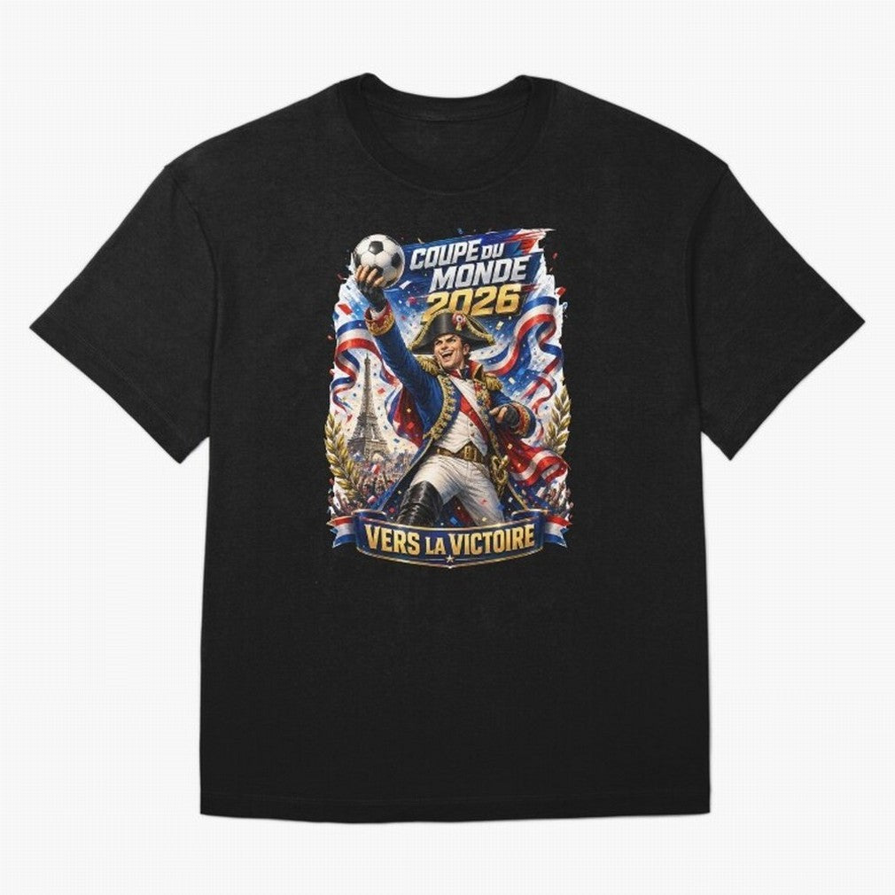 France World Cup 2026 Victory Oversized T-Shirt Wear the Spirit of FIFA World Cup 2026 USA Canada Mexico Capturing Messi and Cristiano Ronaldo, Spain and Netherlands Energy, Sports Nostalgia, International Competition, Famous Players and