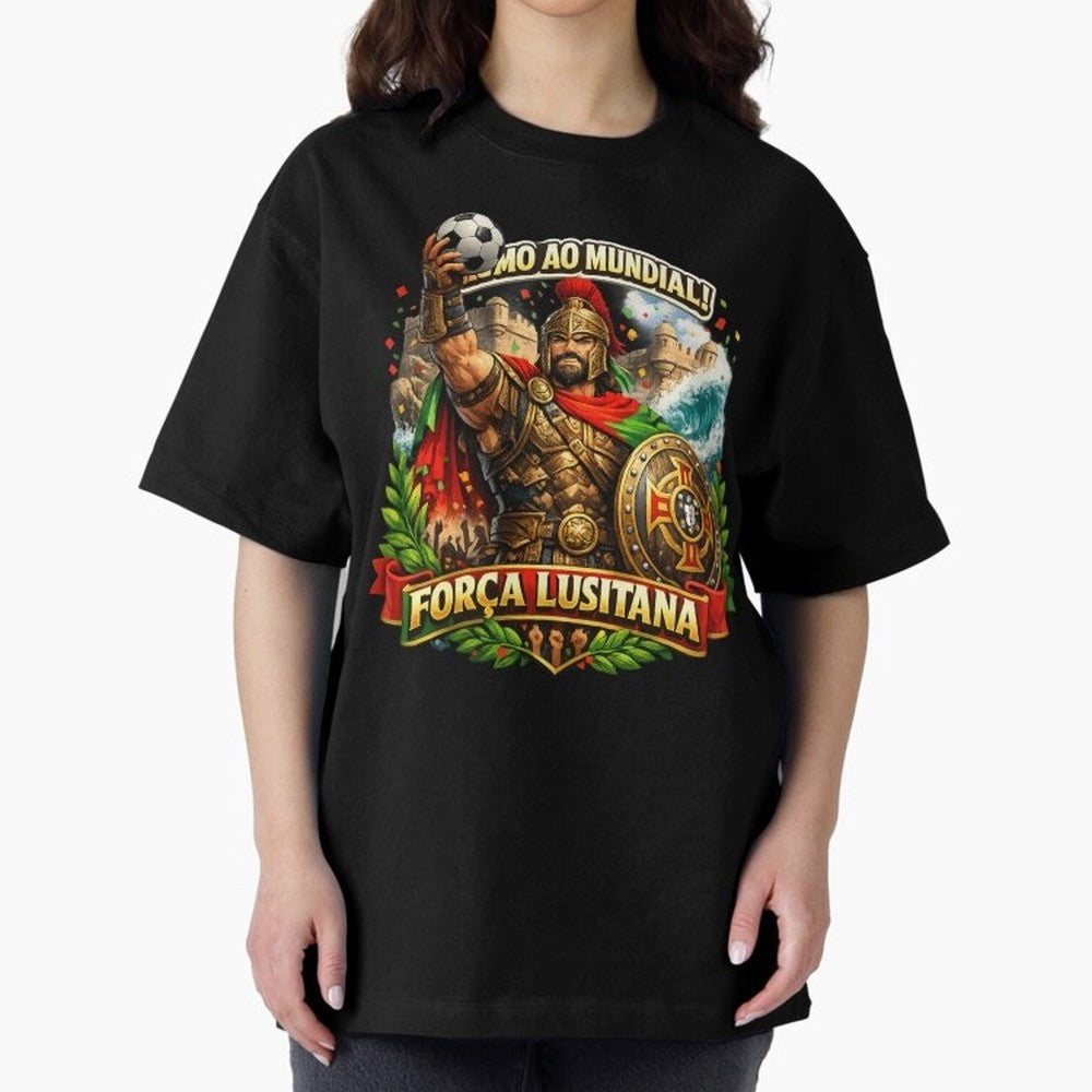 Portugal Rooster World Cup 2026 Fan Art Oversized T-Shirt Feel the Trophy Chase of Match Day Hype around FIFA World Cup 2026, Messi, CR7 and Mbappe, Argentina and Brazil, Match Day Excitement, Supporter Culture, Golden Goals and Global Football