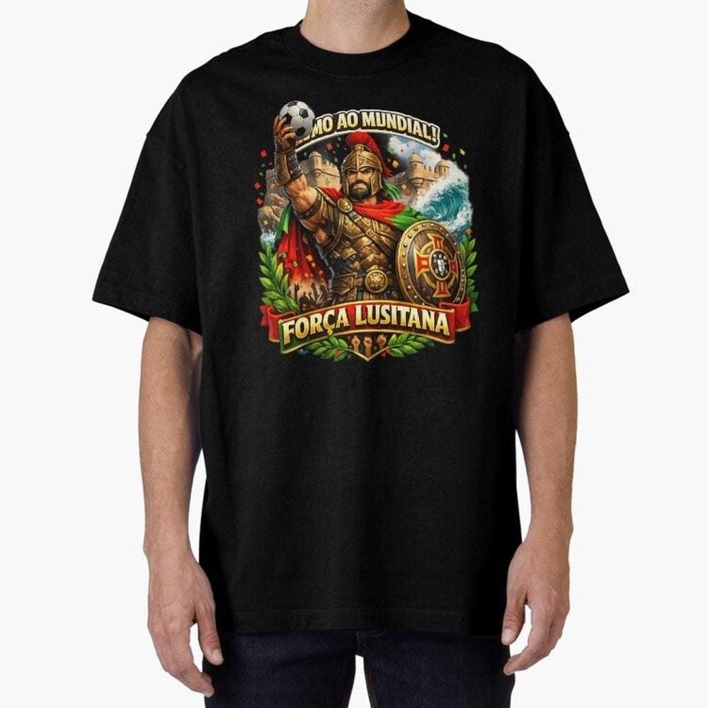 Portugal Rooster World Cup 2026 Fan Art Oversized T-Shirt Feel the Trophy Chase of Match Day Hype around FIFA World Cup 2026, Messi, CR7 and Mbappe, Argentina and Brazil, Match Day Excitement, Supporter Culture, Golden Goals and Global Football