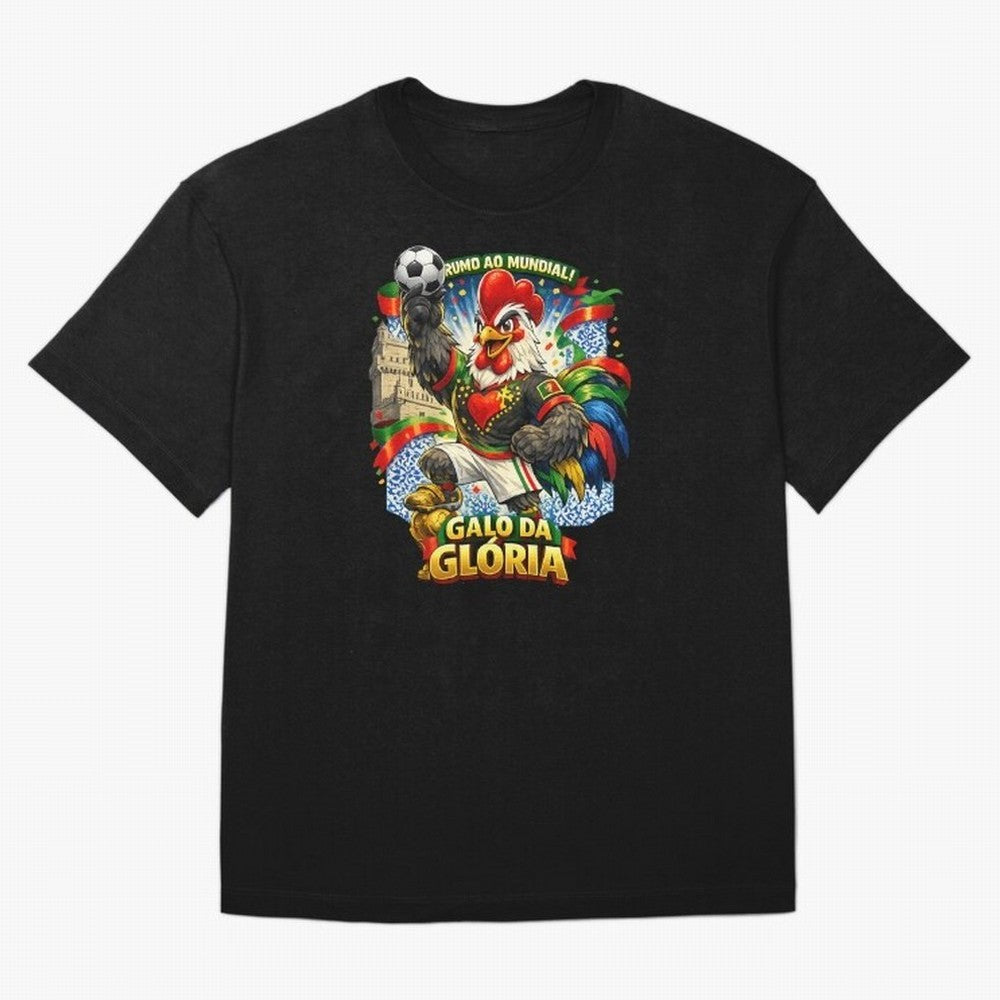 Portugal Rooster World Cup 2026 Fan Art Oversized T-Shirt Show Support during the FIFA World Cup 2026 Group Stage Journey through Neymar Highlights, France Pride, Vintage Soccer Flavor, Modern Football Stars, National Flags and Final Night Emotion;