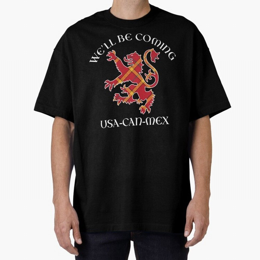 Scotland on Tour WC 2026 Oversized T-Shirt Join FIFA World Cup 2026 Spirit, Featuring Brazil, Messi, Neymar and Mbappe, Fan Favorite Moments, National Team Passion, Big Match Drama and Soccer History; Ideal for Football Dads, Football Moms,