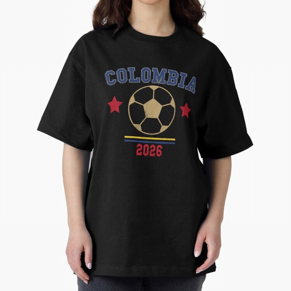 Colombia ¡ª Vintage Soccer Tee Oversized T-Shirt Bring Stadium Energy to the FIFA World Cup 2026 Journey through Mbappe and Neymar Highlights, Netherlands Pride, Sports Nostalgia, International Competition, Famous Players and Unforgettable