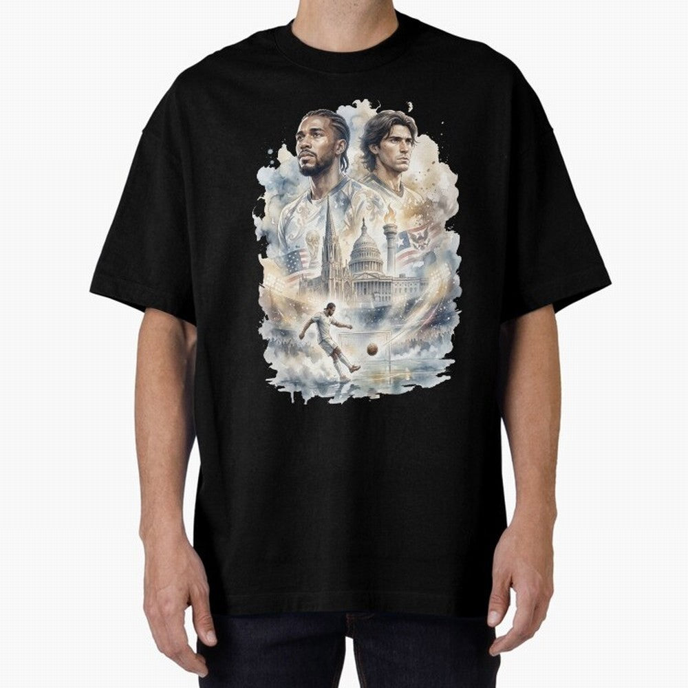 FIFA 2026 America Players Oversized T-Shirt Follow Every Goal of FIFA World Cup 2026 USA Canada Mexico for Fans of Neymar and England, Bringing Football Passion, Legendary Performances, Festival Vibes and Supporter Community; Created for Match Day