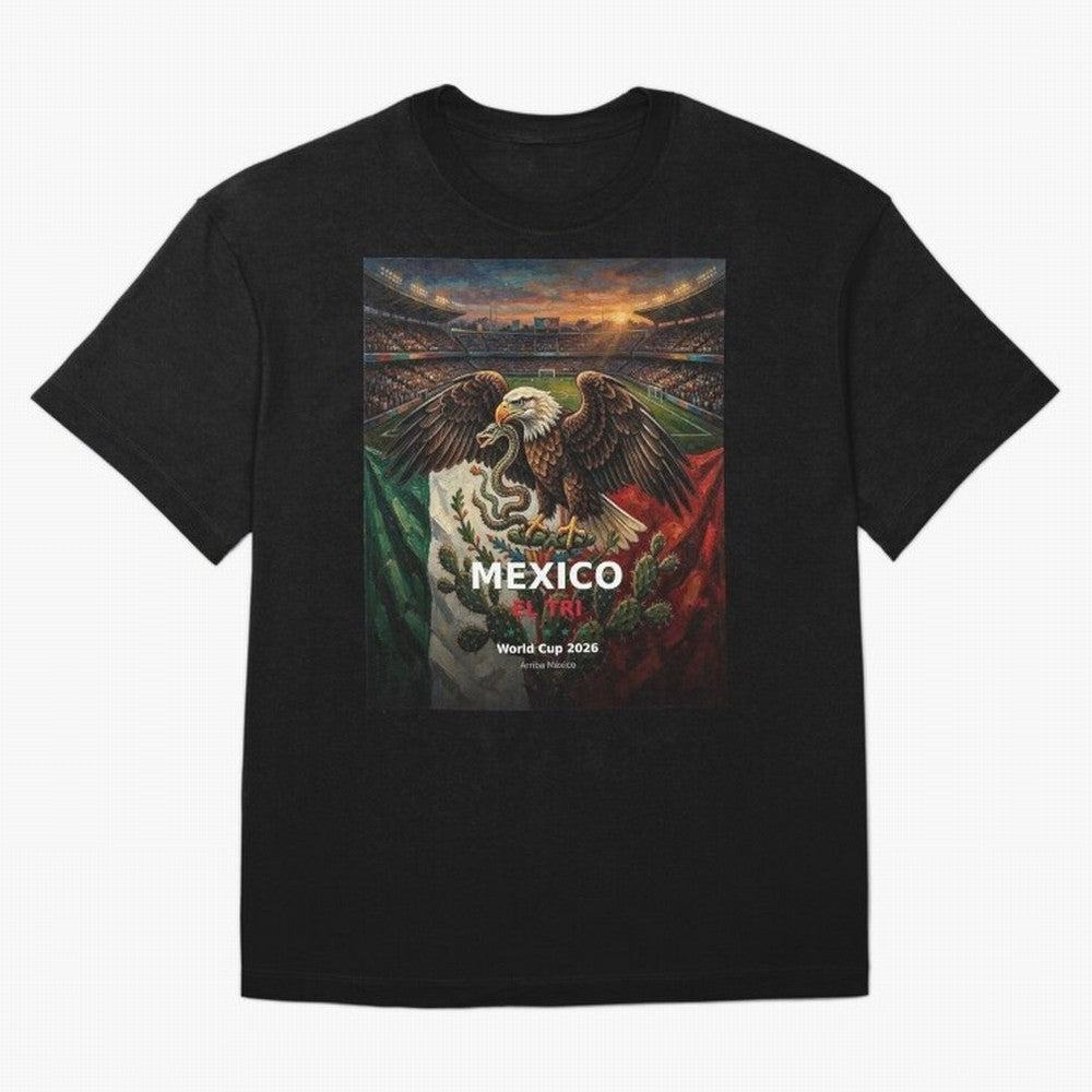 Mexico El Tri - World Cup 2026 Soccer Fan Tee Oversized T-Shirt Create the FIFA World Cup 2026 Group Stage Journey through Haaland Highlights, Brazil Pride, Champion Mindset, Group Stage Buzz, Knockout Tension and Passionate Fan Culture; Great for