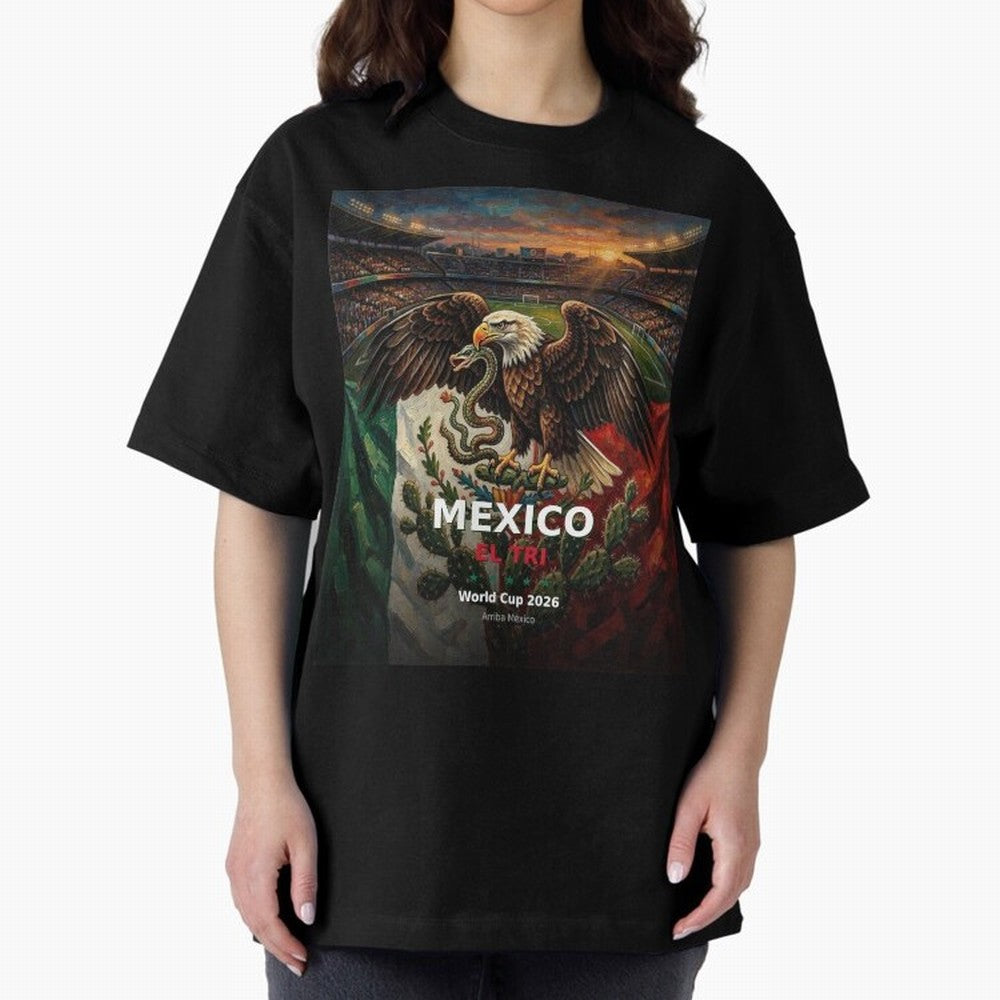 Mexico El Tri - World Cup 2026 Soccer Fan Tee Oversized T-Shirt Create the FIFA World Cup 2026 Group Stage Journey through Haaland Highlights, Brazil Pride, Champion Mindset, Group Stage Buzz, Knockout Tension and Passionate Fan Culture; Great for