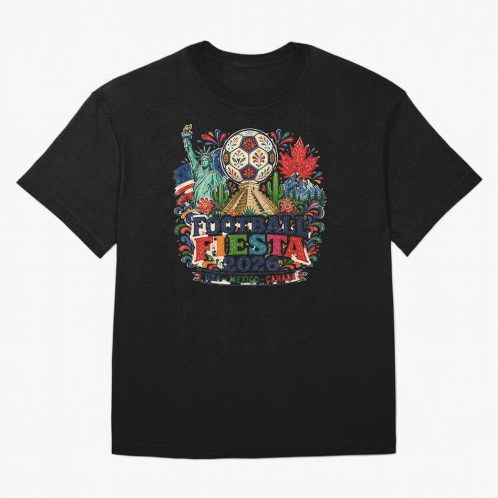 Football Fiesta 2026 Soccer Celebration Art Oversized T-Shirt Support Your Favorite Stars during FIFA World Cup 2026 Spirit, Filled with Argentina, France and Brazil, Neymar, Haaland and Cristiano Ronaldo, Tournament Hype, Historic Matchups, Family