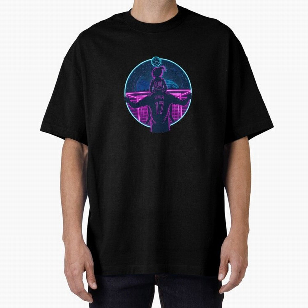 Retro Soccer Fatherhood Art Oversized T-Shirt Support FIFA World Cup 2026 USA Canada Mexico Filled with Cristiano Ronaldo, Haaland and CR7, Spain and Netherlands Energy, Soccer Culture, Superstar Moments, National Team Dreams and Competitive Fire;