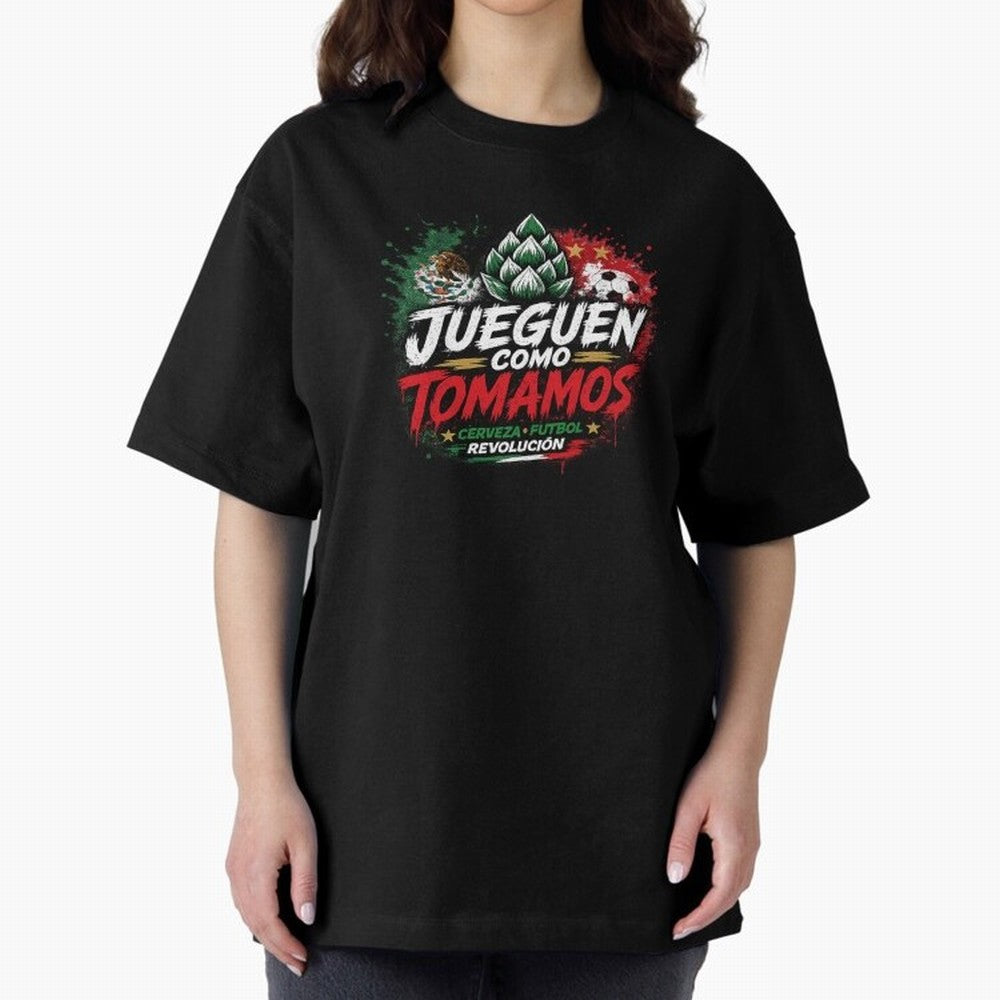 Jueguen Como Tomamos Futbol Cervecero Oversized T-Shirt Share the Excitement of FIFA World Cup 2026 Group Stage Built around Haaland and Mbappe, Argentina and Brazil Energy, Soccer Culture, Superstar Moments, National Team Dreams and Competitive
