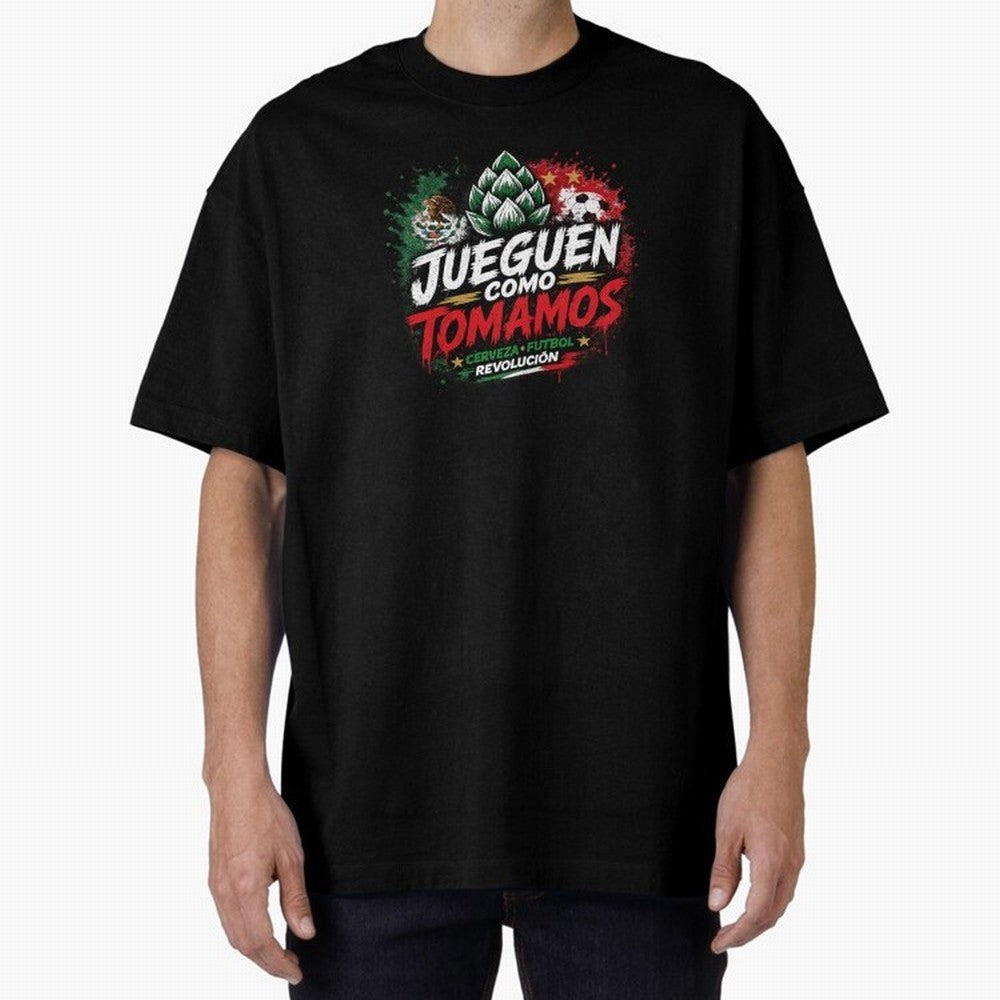 Jueguen Como Tomamos Futbol Cervecero Oversized T-Shirt Share the Excitement of FIFA World Cup 2026 Group Stage Built around Haaland and Mbappe, Argentina and Brazil Energy, Soccer Culture, Superstar Moments, National Team Dreams and Competitive