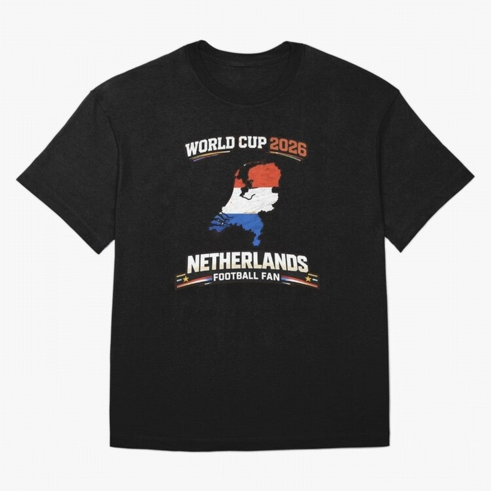 Netherlands Football Fan World Cup 2026 - Dutch Map Vintage Art Oversized T-Shirt Celebrate the Biggest Stage of Match Day Hype around FIFA World Cup 2026 USA Canada Mexico, Haaland and Mbappe, Portugal, Spain and Germany, Football History, Final
