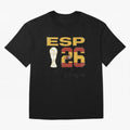 Spain Football World Cup 2026 - Vintage ESP 26 Flag Design Oversized T-Shirt Keep Football History Alive during FIFA World Cup 2026 Group Stage Spirit, Connected to England and Germany, CR7 and Messi, Football Festival Excitement, Trophy Ambitions,