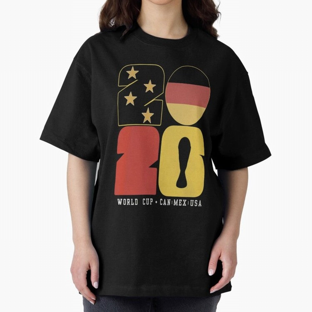 Germany Football World Cup 2026 - Die Mannschaft Retro Typography Oversized T-Shirt Join Supporters Worldwide for FIFA World Cup 2026 Celebrating Messi, Netherlands Energy, Football History, Final Match Energy, Crowd Noise and Once in a Lifetime