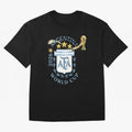 Argentina Football Champion World Cup 2026 - Gold Stars Watercolor Oversized T-Shirt Make Memories around FIFA World Cup 2026 Centered on Neymar, England and Germany Energy, Football Passion, Legendary Performances, Festival Vibes and Supporter