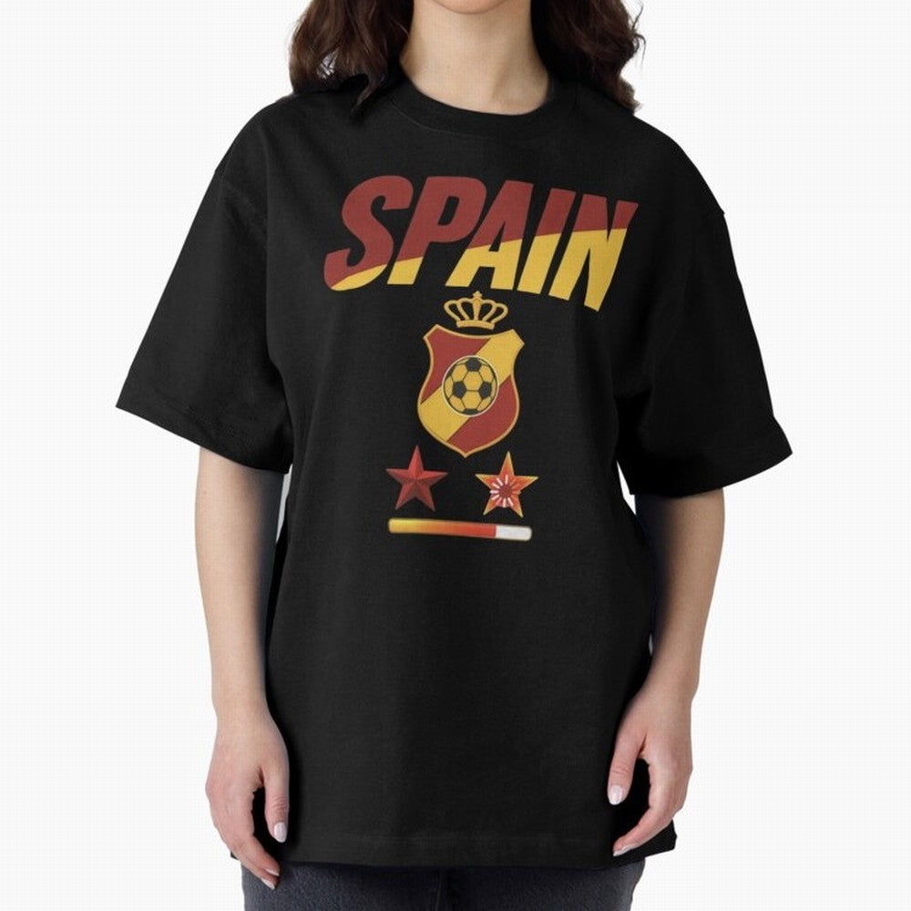 Spain Football World Cup 2026 - La Roja Stars Loading Oversized T-Shirt Make Your Look Match FIFA World Cup 2026 Made for Cristiano Ronaldo, Haaland and CR7, France and Portugal Energy, Classic Soccer Heritage, Championship Pressure, Fan Loyalty