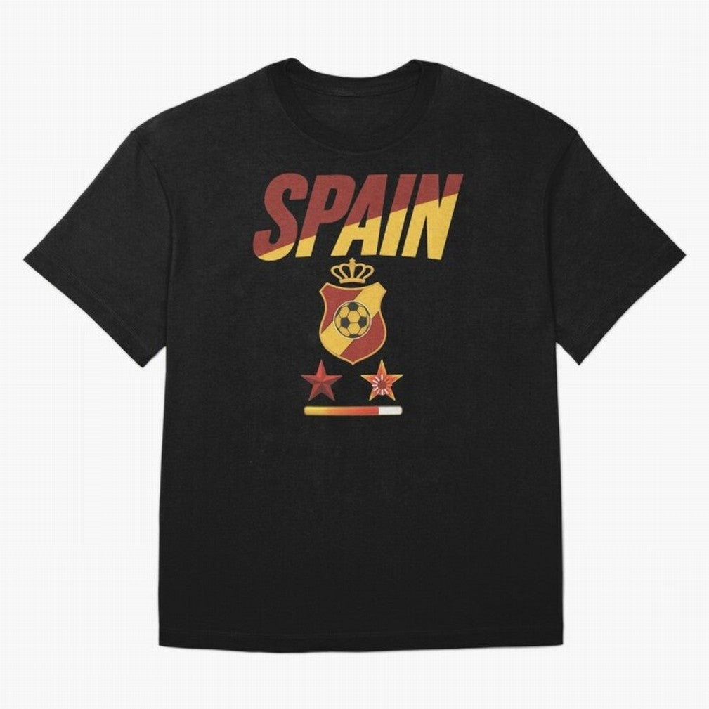 Spain Football World Cup 2026 - La Roja Stars Loading Oversized T-Shirt Make Your Look Match FIFA World Cup 2026 Made for Cristiano Ronaldo, Haaland and CR7, France and Portugal Energy, Classic Soccer Heritage, Championship Pressure, Fan Loyalty