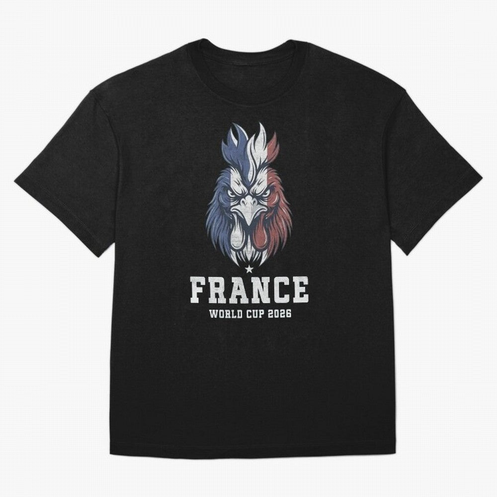 France Football World Cup 2026 Rooster Mascot Art Oversized T-Shirt Mark FIFA World Cup 2026 Group Stage Spirit, Built around England and Germany, Messi, Champion Mindset, Group Stage Buzz, Knockout Tension and Passionate Fan Culture; Perfect for