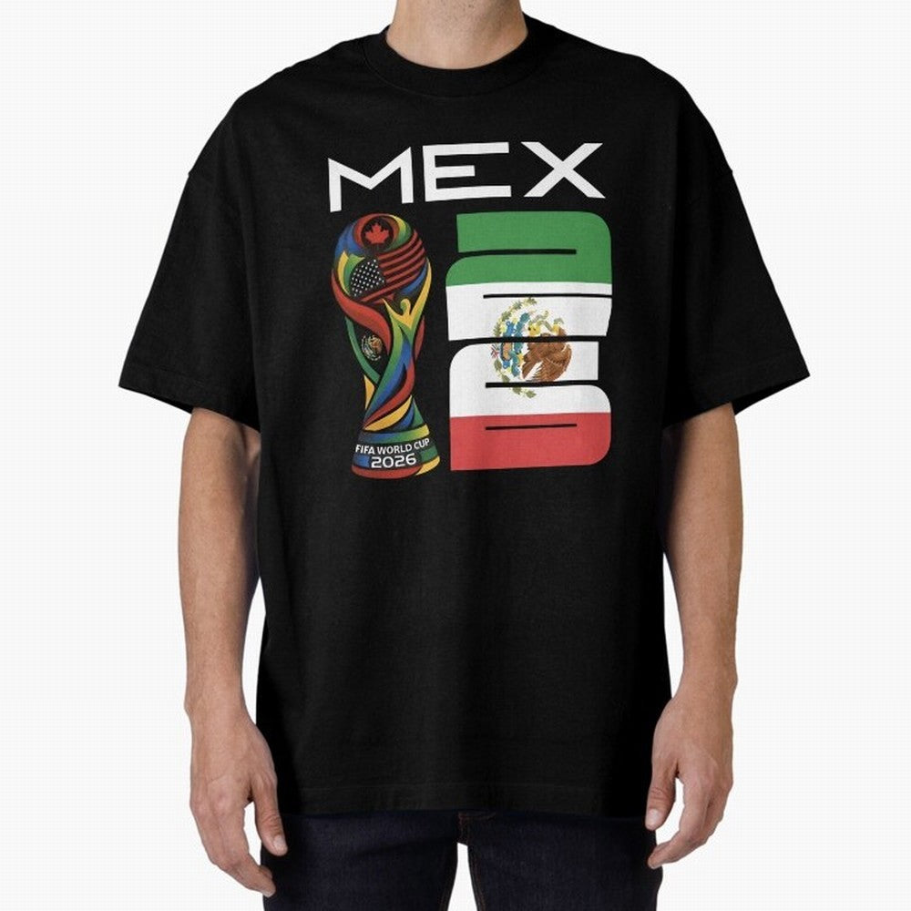 Mexico World Cup 2026 Host City Football Design Oversized T-Shirt Join the Global Buzz around Global Football Passion for FIFA World Cup 2026, Driven by Neymar, Haaland and Cristiano Ronaldo, England and Germany, Champion Mindset, Group Stage Buzz,