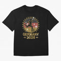 Germany Soccer World Cup 2026 Glitter Style Fan Art Oversized T-Shirt Cheer through Every Moment of the FIFA World Cup 2026 Journey through Cristiano Ronaldo Highlights, England, France and Netherlands Pride, Worldwide Fan Energy, Dramatic Goals,