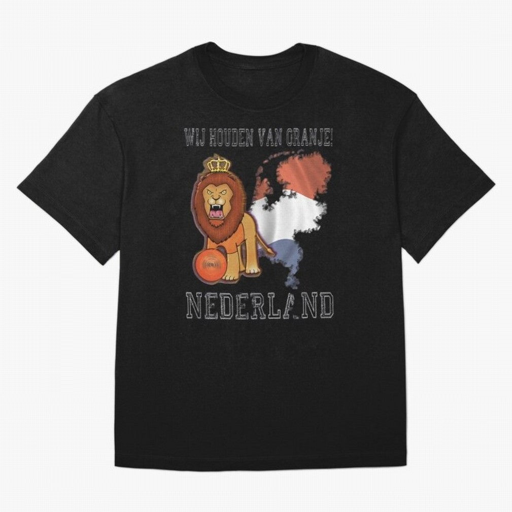 Dutch Pride Lion - Netherlands Football Fans Oranje Oversized T-Shirt Celebrate Golden Goal Energy in the FIFA World Cup 2026 USA Canada Mexico Journey through Messi, Neymar and Mbappe Highlights, Brazil, Portugal and Argentina Pride, Vintage