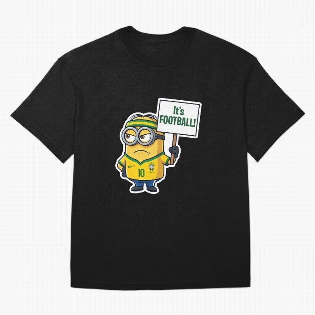 It's Football! - Funny Brazil Soccer Meme (Soccer v Football) v2 Oversized T-Shirt Celebrate the FIFA World Cup 2026 Group Stage Journey through CR7 and Messi Highlights, France and Portugal Pride, Goal Celebration Energy, Supporter Heritage,