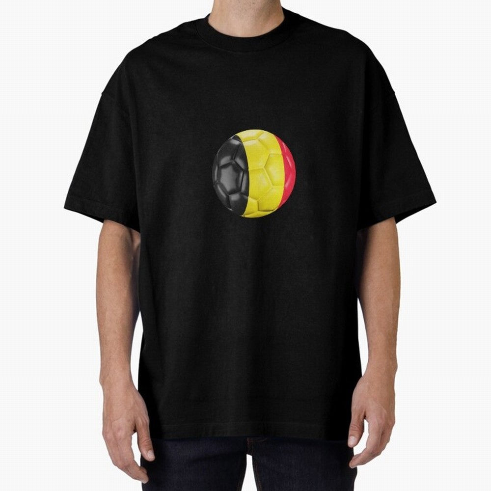 Belgium Football Oversized T-Shirt Relive Global Football Passion for FIFA World Cup 2026 Group Stage, Made for Neymar, Brazil, Champion Mindset, Group Stage Buzz, Knockout Tension and Passionate Fan Culture; Great for Watch Parties, Sports Bars,