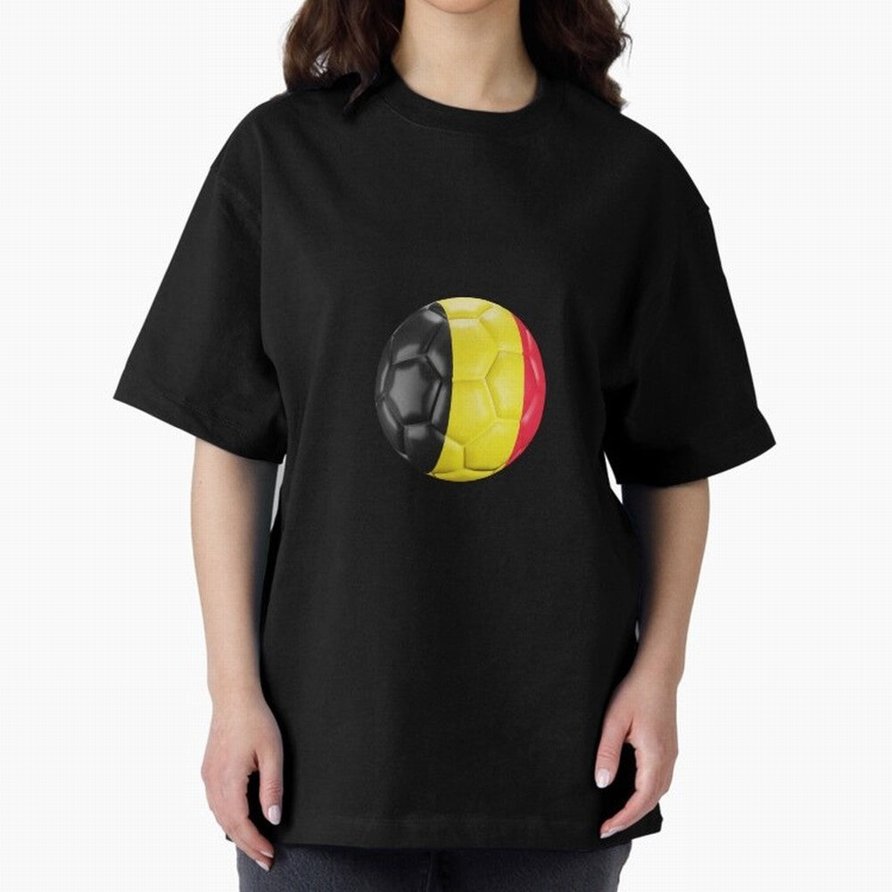Belgium Football Oversized T-Shirt Relive Global Football Passion for FIFA World Cup 2026 Group Stage, Made for Neymar, Brazil, Champion Mindset, Group Stage Buzz, Knockout Tension and Passionate Fan Culture; Great for Watch Parties, Sports Bars,
