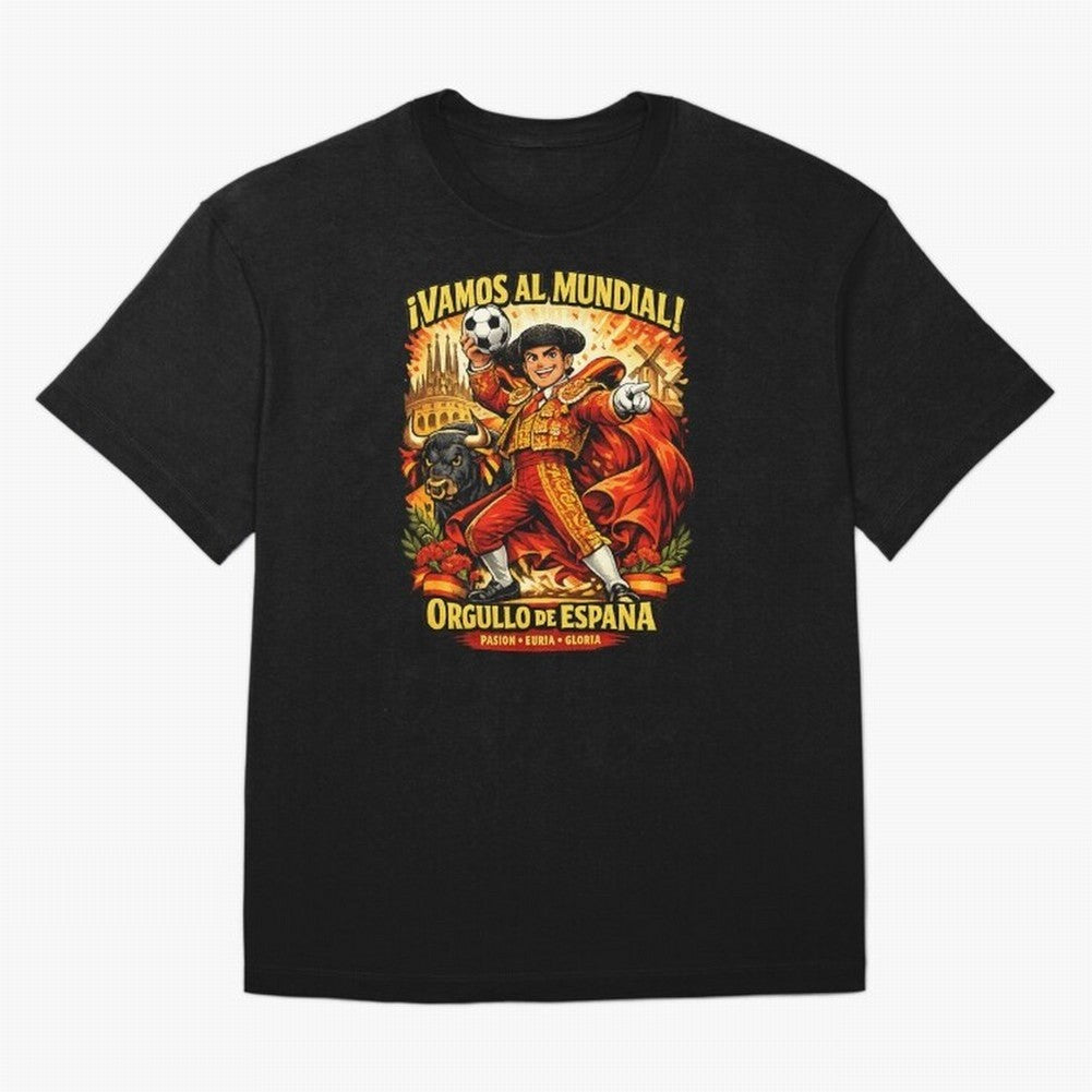 Spain World Cup 2026 Matador Fan Shirt Oversized T-Shirt Remember Match Day Hype around FIFA World Cup 2026, CR7, Spain, Football Festival Excitement, Trophy Ambitions, Country Rivalries and Star Player Buzz; Perfect for Fans, Collectors, Family