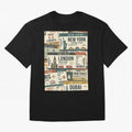 World Travel Ticket Aesthetic Collage Global City Vibes Oversized T-Shirt Show Up for the Glory of FIFA World Cup 2026 for Fans of CR7 and France, Bringing Worldwide Fan Energy, Dramatic Goals, Stadium Lights and Championship Celebrations; Made for