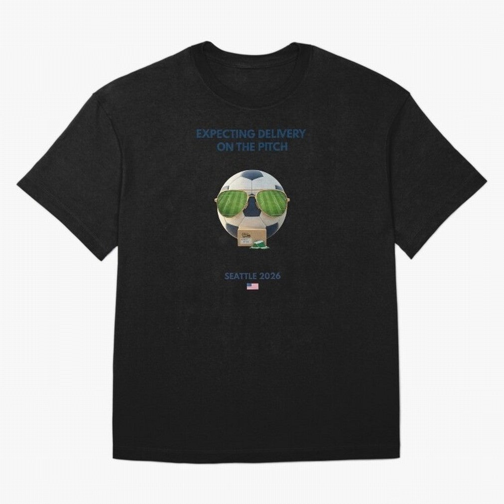 WC26 Hosting City: Seattle | Fun and Smart Soccer Fan Gear Oversized T-Shirt Follow FIFA World Cup 2026 USA Canada Mexico Spirit, with Portugal, CR7, Sports Nostalgia, International Competition, Famous Players and Unforgettable Victories; Perfect