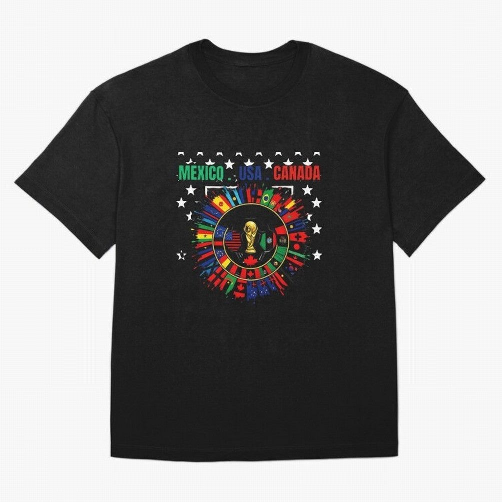 Multinational Nations Flags Badge Oversized T-Shirt Bring Match Day Fire to FIFA World Cup 2026 USA Canada Mexico with Cristiano Ronaldo, Haaland and CR7, France and Portugal Energy, Classic Soccer Heritage, Championship Pressure, Fan Loyalty and