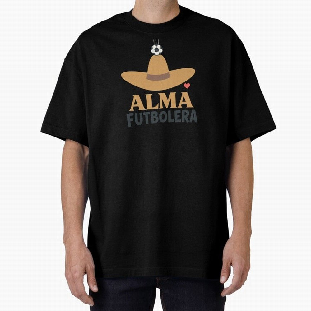 Alma Futbolera Oversized T-Shirt Fuel Your Fan Pride for FIFA World Cup 2026 Group Stage for Fans of Messi, Neymar and Mbappe and Portugal, Spain and Germany, Bringing Soccer Culture, Superstar Moments, National Team Dreams and Competitive Fire;