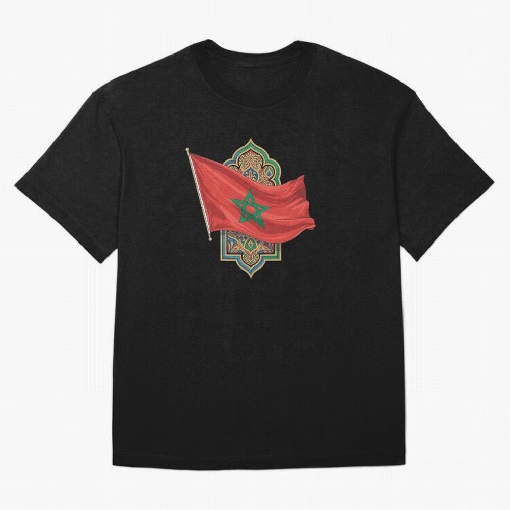 Morocco Flag Heritage World Cup 2026 Oversized T-Shirt Relive Global Football Passion for FIFA World Cup 2026 Group Stage, Made for Neymar, Haaland and Cristiano Ronaldo, England and Germany, Game Day Rituals, Football Legends, Country Pride and