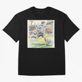 Dynamic Soccer Power Kick - Blue & White Jersey Style Oversized T-Shirt Show Your Tournament Heart for Global Football Passion for FIFA World Cup 2026 USA Canada Mexico, Inspired by CR7 and Messi, England and Germany, Game Day Rituals, Football