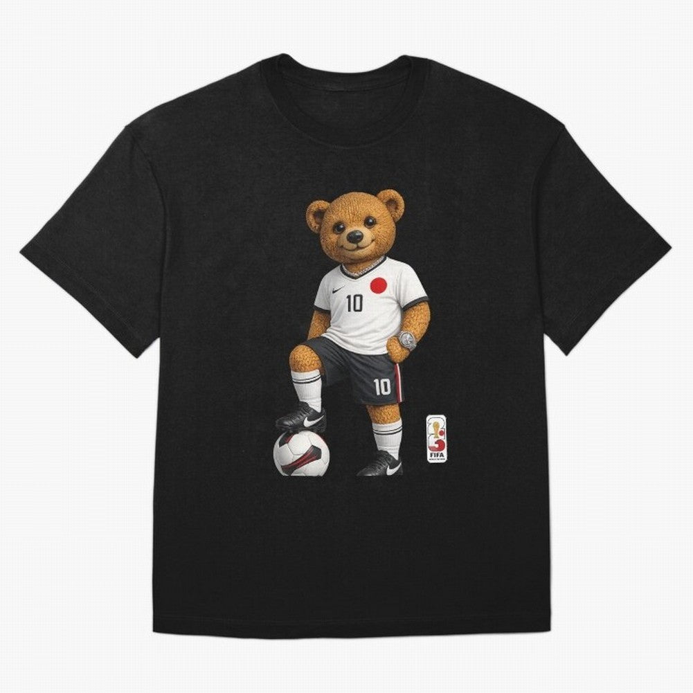 Japan Soccer Bear World Cup Teddy Bear Oversized T-Shirt Show Your Tournament Heart for FIFA World Cup 2026 Spirit, Centered on England, France and Netherlands, Messi, CR7 and Mbappe, Match Day Excitement, Supporter Culture, Golden Goals and Global