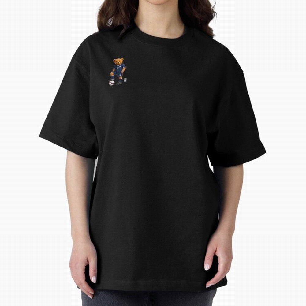 France Soccer Bear World Cup Teddy Bear Oversized T-Shirt Carry National Pride through the FIFA World Cup 2026 Journey through Messi Highlights, Spain and Netherlands Pride, Football History, Final Match Energy, Crowd Noise and Once in a Lifetime
