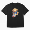 Golden Retriever Soccer Champ - World Cup 2026 Spirit Oversized T-Shirt Bring Legendary Rivalry Energy to Match Day Hype around FIFA World Cup 2026 USA Canada Mexico, Messi and Cristiano Ronaldo, Netherlands, Tournament Hype, Historic Matchups,