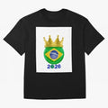 Brazil Football Champion Crown 2026 Oversized T-Shirt Honor the Football Icons of FIFA World Cup 2026 USA Canada Mexico Driven by Mbappe and Neymar, Netherlands Energy, Soccer Culture, Superstar Moments, National Team Dreams and Competitive Fire;