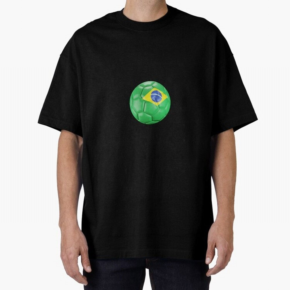 Brazil Oversized T-Shirt Upgrade FIFA World Cup 2026 for Fans of Mbappe and Argentina and Brazil, Bringing Football Festival Excitement, Trophy Ambitions, Country Rivalries and Star Player Buzz; Made for Collectors Who Enjoy Iconic Players, Country