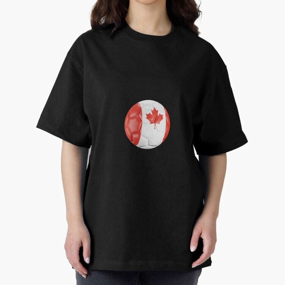 Canada Oversized T-Shirt Capture Stadium Memories from Match Day Hype around FIFA World Cup 2026 Group Stage, Messi, CR7 and Mbappe, Germany, Global Supporter Spirit, Legendary Goals, National Colors and Tournament Celebration; Great for Supporters
