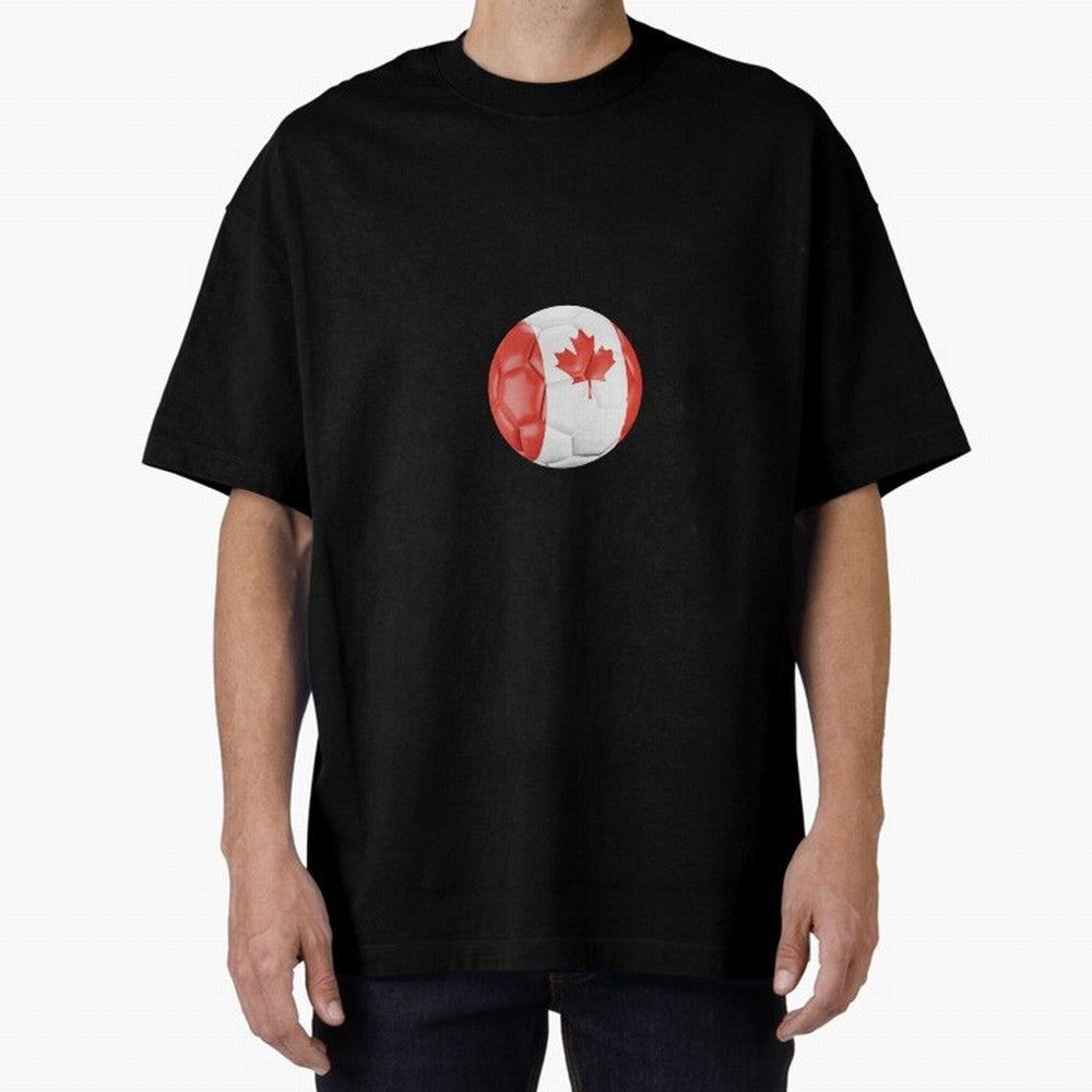 Canada Oversized T-Shirt Capture Stadium Memories from Match Day Hype around FIFA World Cup 2026 Group Stage, Messi, CR7 and Mbappe, Germany, Global Supporter Spirit, Legendary Goals, National Colors and Tournament Celebration; Great for Supporters