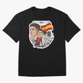Gavi Spain National Team Football Cartoon Illustration Oversized T-Shirt Build FIFA World Cup 2026 Group Stage for Fans of Messi and England and Germany, Bringing Football Festival Excitement, Trophy Ambitions, Country Rivalries and Star Player