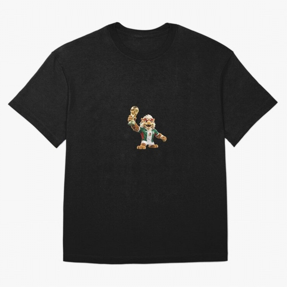 Mexico Soccer Mascot Champion - Mexican Football Victory Trophy 2026 Oversized T-Shirt Follow the Road to FIFA World Cup 2026 USA Canada Mexico Spirit, Built around Argentina, Neymar, Global Supporter Spirit, Legendary Goals, National Colors and