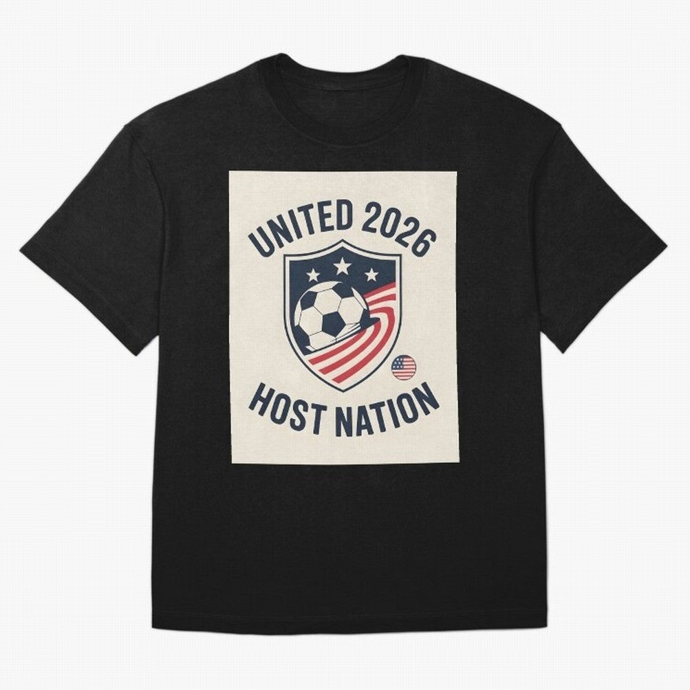 United 2026 USA World Cup Host Nation Soccer Crest T-Shirt Oversized T-Shirt Celebrate Football Dreams Across FIFA World Cup 2026 Group Stage Spirit, Connected to Spain and Netherlands, Messi, Neymar and Mbappe, Tournament Hype, Historic Matchups,