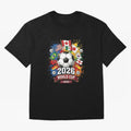 2026 World Cup Soccer Flags Graphic Oversized T-Shirt Back Your Heroes with Global Football Passion for FIFA World Cup 2026, with Cristiano Ronaldo, Haaland and CR7, England, France and Netherlands, Tournament Hype, Historic Matchups, Family